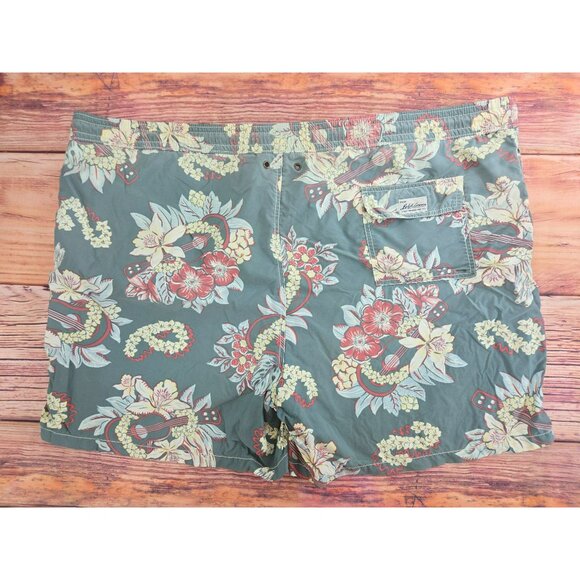 Polo Ralph Lauren 3X Big Mens Hawaiian Floral Swim Trunks Polyester - Picture 2 of 7